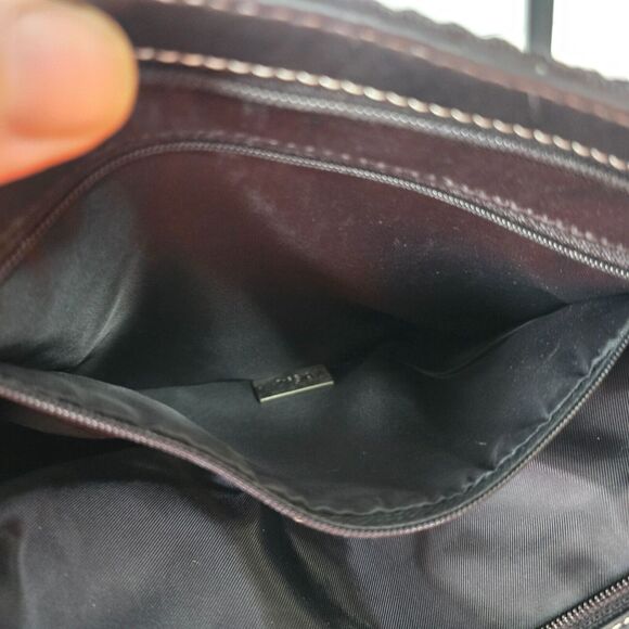 The Sak Tote Black Woven Zipper Closure Double Handles 16" x 12" x 5" - Picture 6 of 15